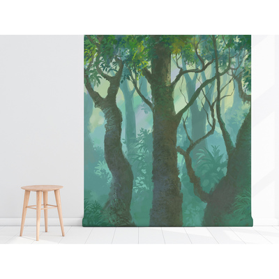 Fotobehang Bosschattenjacht - Plezier voor kinderen