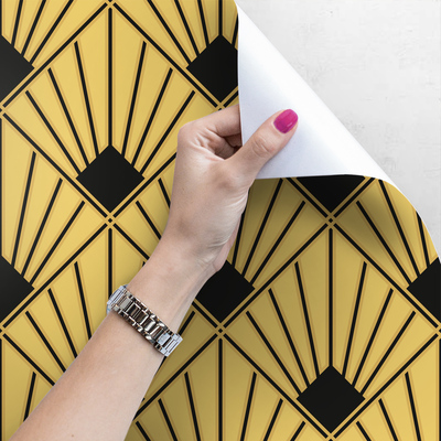 Fotobehang Goud en zwart waanzin