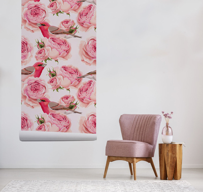 Fotobehang Roze oase