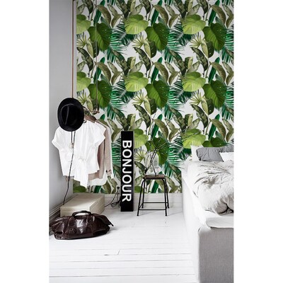 Fotobehang Boeket van exotische bladeren