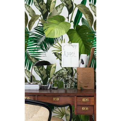 Fotobehang Boeket van exotische bladeren