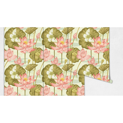 Fotobehang Uitzicht op de waterlelies