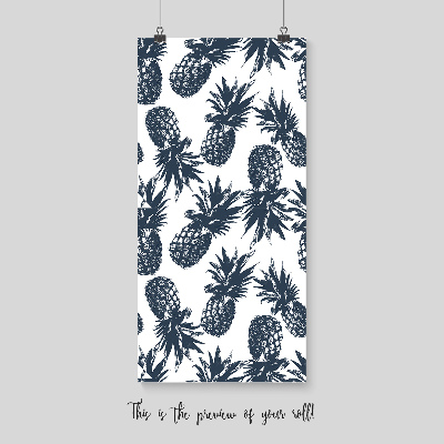 Fotobehang Ontwerper Ananas Schets