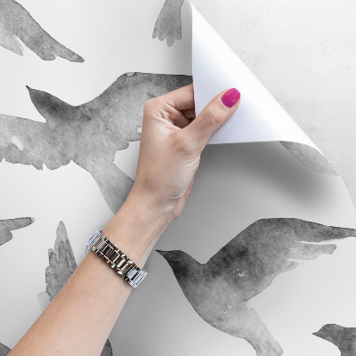 Fotobehang Grijze duiven in vlucht