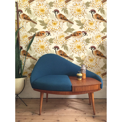 Fotobehang Gouden vogels