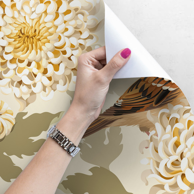 Fotobehang Gouden vogels