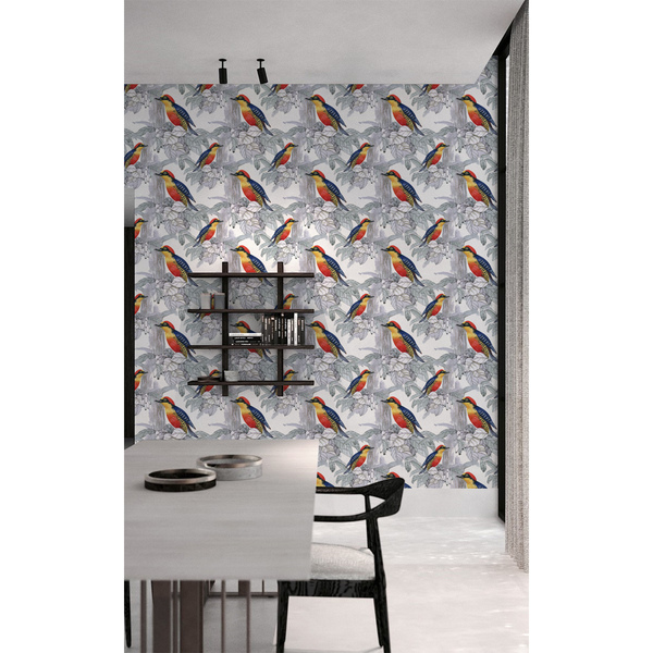 Fotobehang Regenboogwereld van vogels