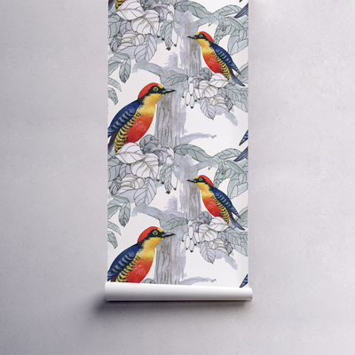 Fotobehang Regenboogwereld van vogels