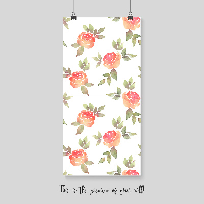 Fotobehang Delicate aquarelrozen