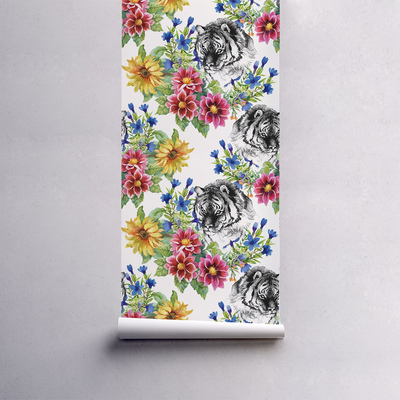 Fotobehang Loerende tijger