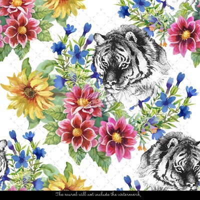 Fotobehang Loerende tijger