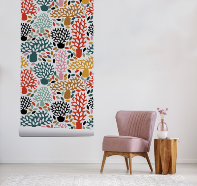 Fotobehang Regenboogplantenabstracties