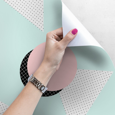 Fotobehang Designer kleurrijke figuren