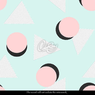 Fotobehang Designer kleurrijke figuren