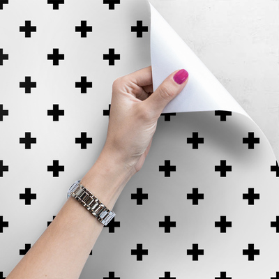 Fotobehang Zwarte Kruisjes