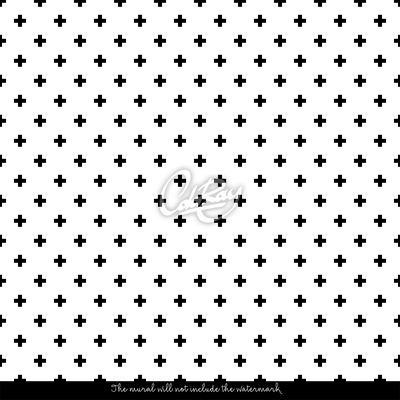 Fotobehang Zwarte Kruisjes