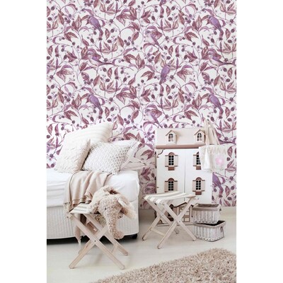 Fotobehang Vogels tussen de bramen