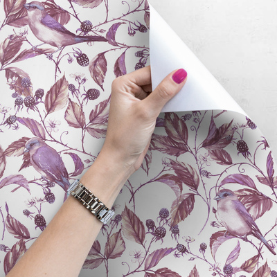 Fotobehang Vogels tussen de bramen