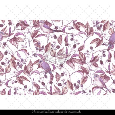 Fotobehang Vogels tussen de bramen