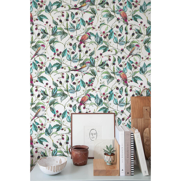 Fotobehang Vogelzang in bramen