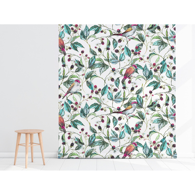 Fotobehang Vogelzang in bramen