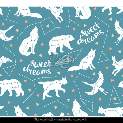 Fotobehang Ruimtedierentuin