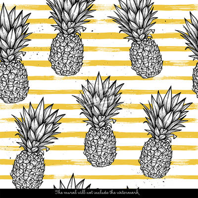Fotobehang Designer ananas