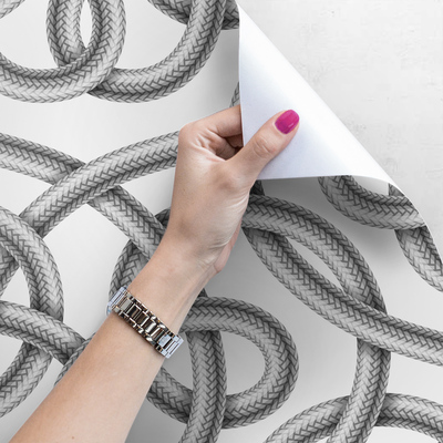 Fotobehang Zilveren kabels