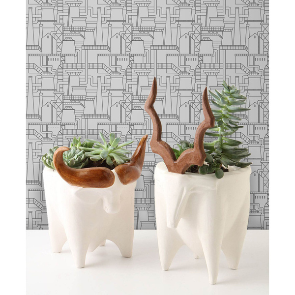 Fotobehang Schets van een industriële stad