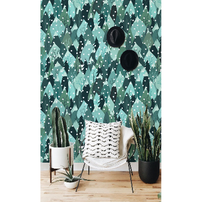 Fotobehang Met sneeuw bedekte heuvels