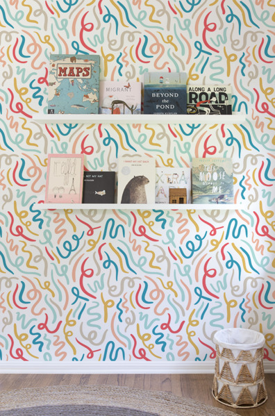 Fotobehang Bloeit en wervelt