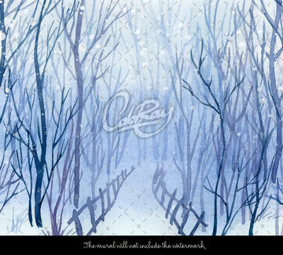 Fotobehang Januari in het park