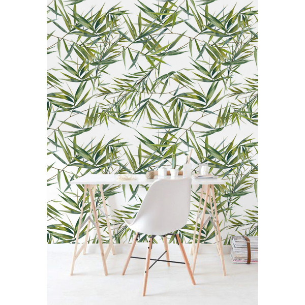 Fotobehang Delicate exotische bladeren