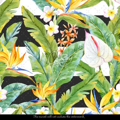 Fotobehang Bloemige Paradijshoek