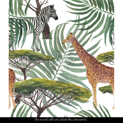 Fotobehang Dieren van de savanne