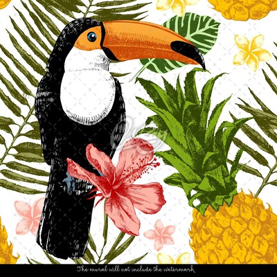 Fotobehang Ananashoek