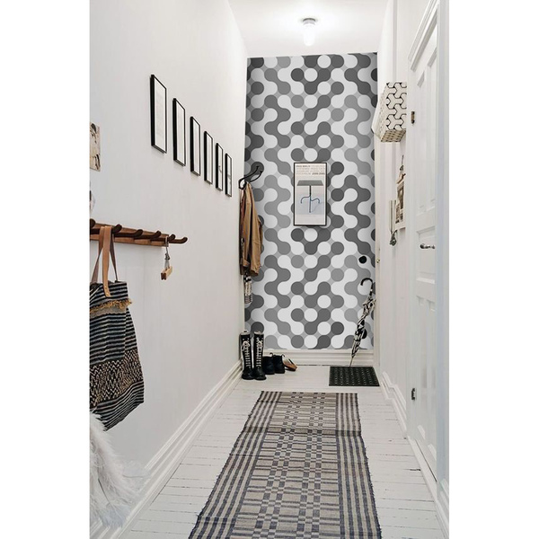 Fotobehang Optische illusie in grijstinten