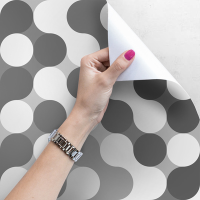 Fotobehang Optische illusie in grijstinten