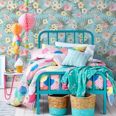 Fotobehang Zoete exotische bloemen