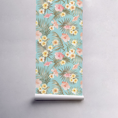 Fotobehang Zoete exotische bloemen