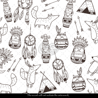 Fotobehang Bosindianen