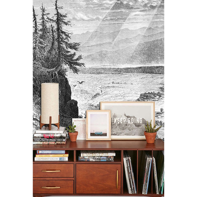 Fotobehang Uitzicht op de bergen