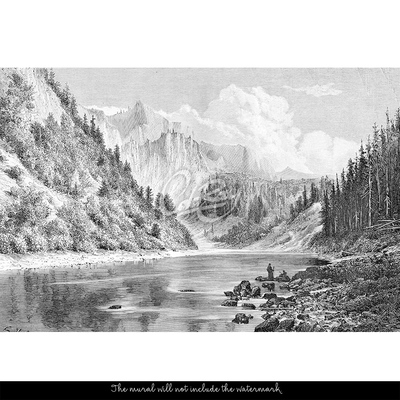 Fotobehang Een bergpas vlak naast je