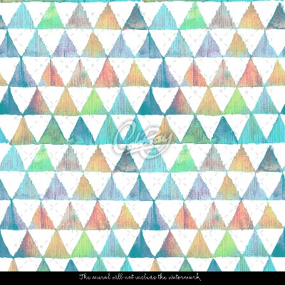 Fotobehang Regenboog Designer Driehoeken