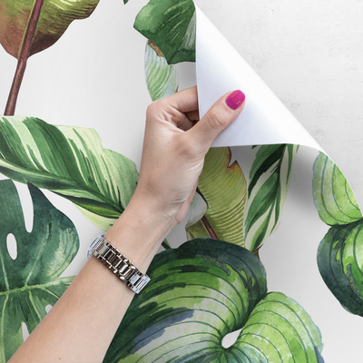 Fotobehang Bladeren die de tropische hitte verduisteren