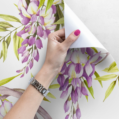 Fotobehang Een tuin vol mezen