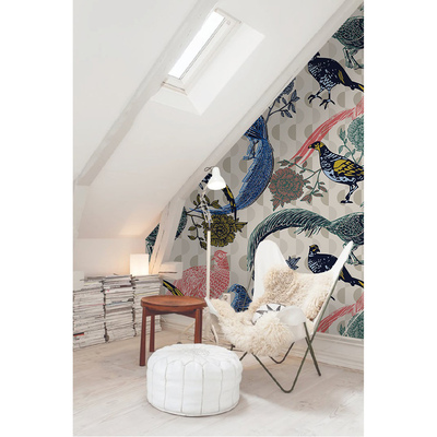 Fotobehang Fazanten tussen de bloemen