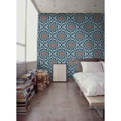 Fotobehang Bloemenvierkanten