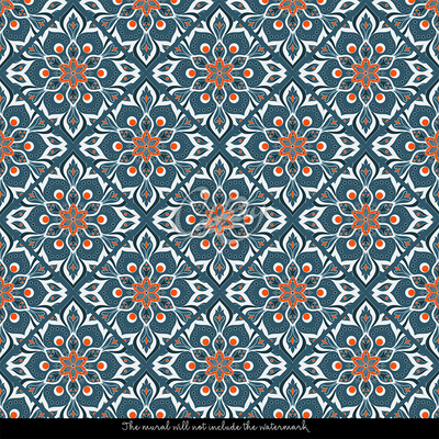 Fotobehang Bloemenvierkanten