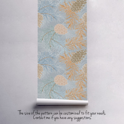 Fotobehang Coniferenbos